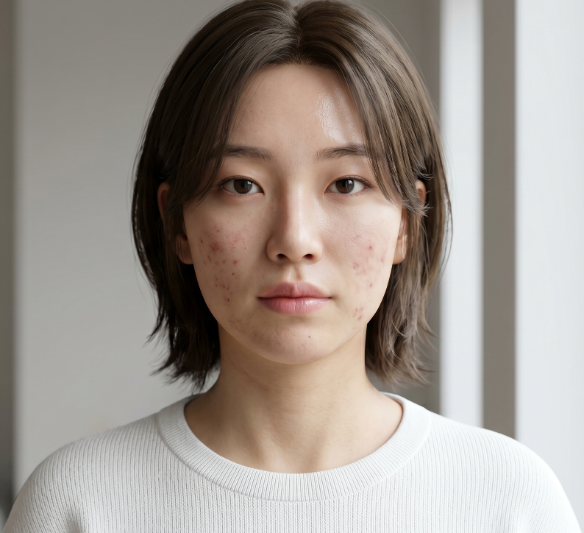 Blemish Scars and Post-Acne Marks Close Up