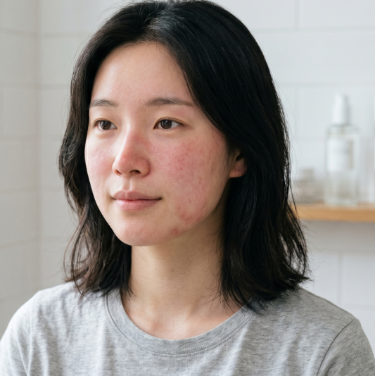 Irritation Flushing Redness Sensitive Skin Close Up